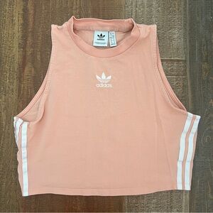 Adidas Women’s Coral Cropped Tee with Logo Size L